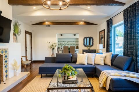 Expansive and inviting living space meticulously designed for the ultimate guest experience.