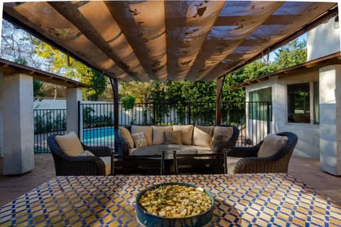Outside dining to enjoy with family or friends.