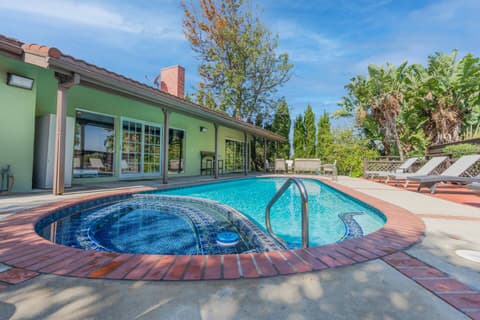 Heated pool with comfortable lounge areas for your enjoyment.